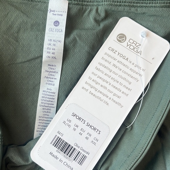 CRZ YOGA Quick Dry Workout Running Shorts Sz X-LARGE - Picture 7 of 16